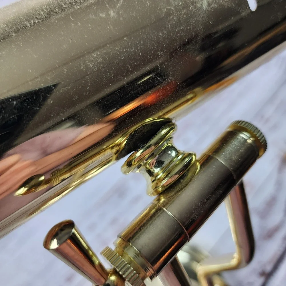 Polished Brass Bankers Desk Lamp Adjustable Piano Light T10 Cylinder Dual Arm